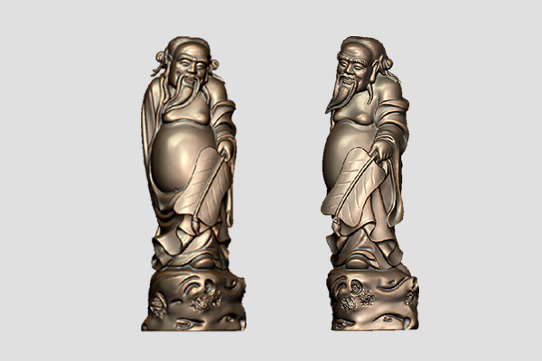 【八仙鐘漢離】五軸玉石雕刻機擺件精雕圖紙