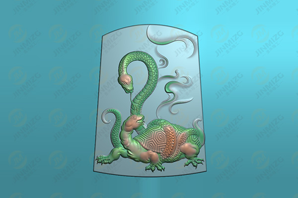 【玄武】玉雕機平面浮雕圖紙A-10719