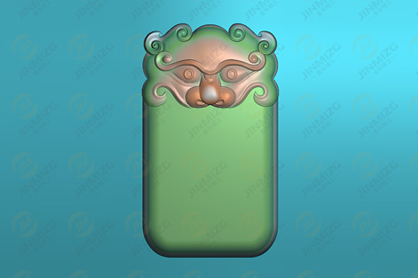 【獸牌】玉雕機平面浮雕圖紙A-10718