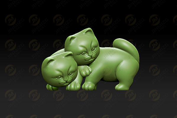 【貓咪】玉雕機立體浮雕圖紙YD-CC10093