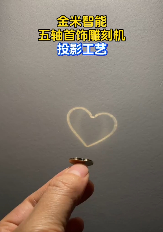 五軸衍光投影工藝--金米智能五軸首飾精雕機(jī)